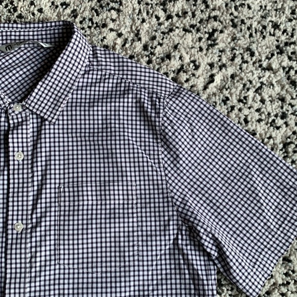 Travis Mathew Golf Shirt Short Sleeve Button Down Lightweight Stretch Plaid XL - Picture 9 of 13